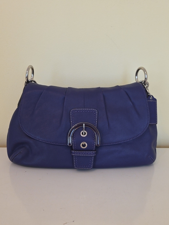 Coach Handbags - Coach Purple Soho Pleated Flap / Hampton-style Shoulder Bag F17217